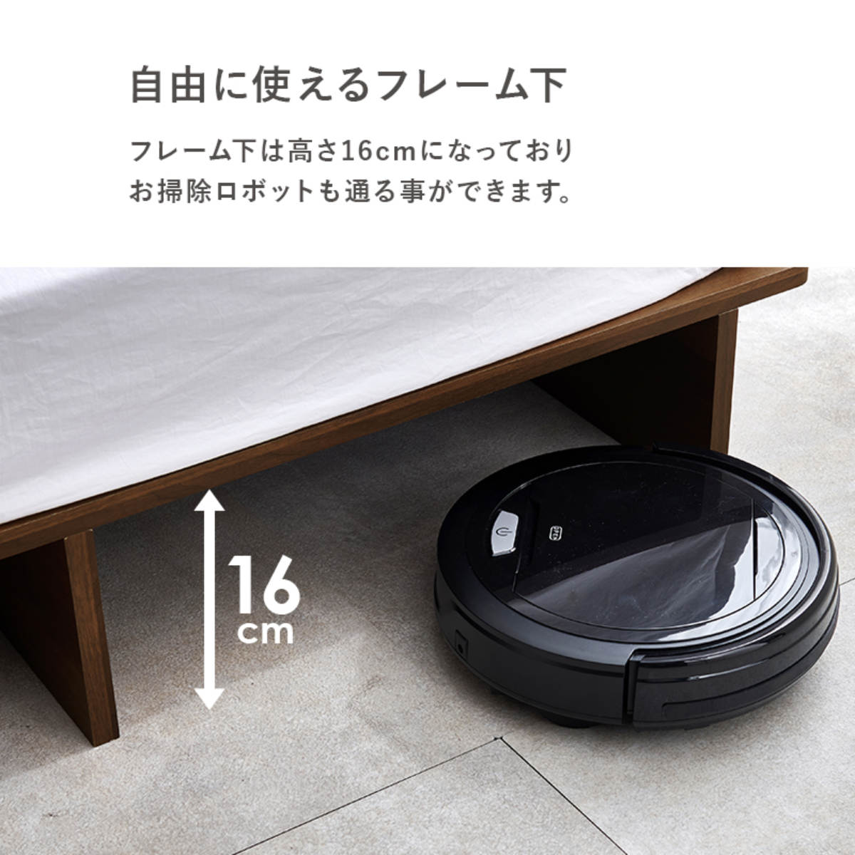 ローベッド セミダブル ポケットマットレス付 余白デザイン ( ベッド マットレス付 耐荷重350kg ステージ ロータイプ ベッドフレーム ポケットコイル 厚さ20cm マットレスセット ブラウン ナチュラル ) 【ナチュラル】 ナチュラル