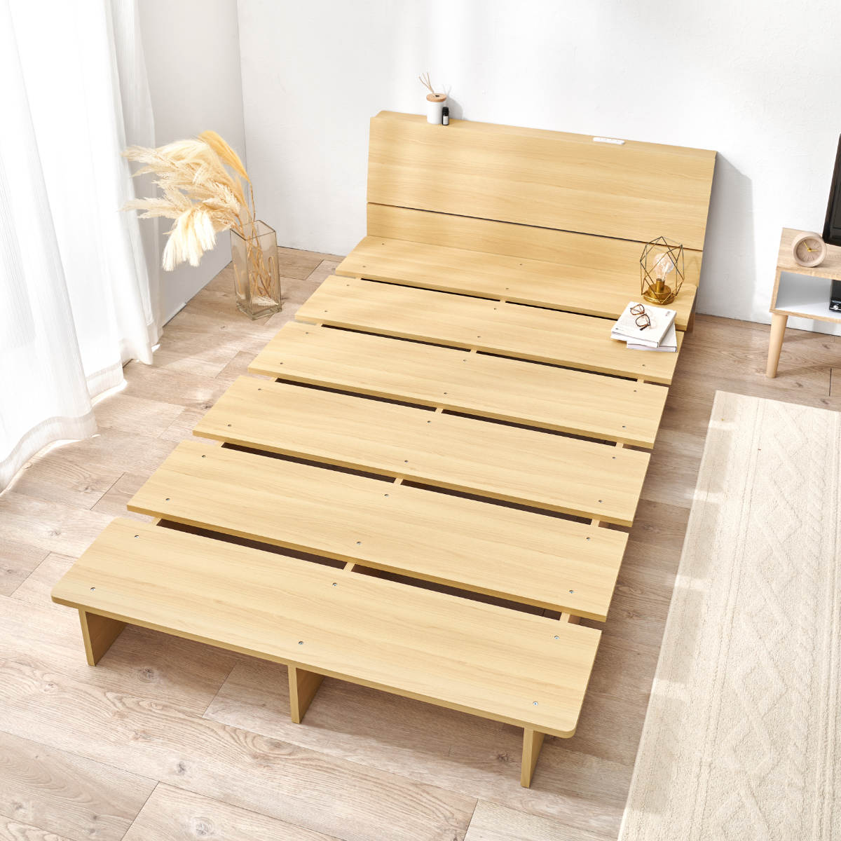 新品、未開封■ベッド シングル ローベッド ベッドフレーム 耐荷重200kg 新品、未開封□ベッド シングル ローベッド ベッドフレーム 耐