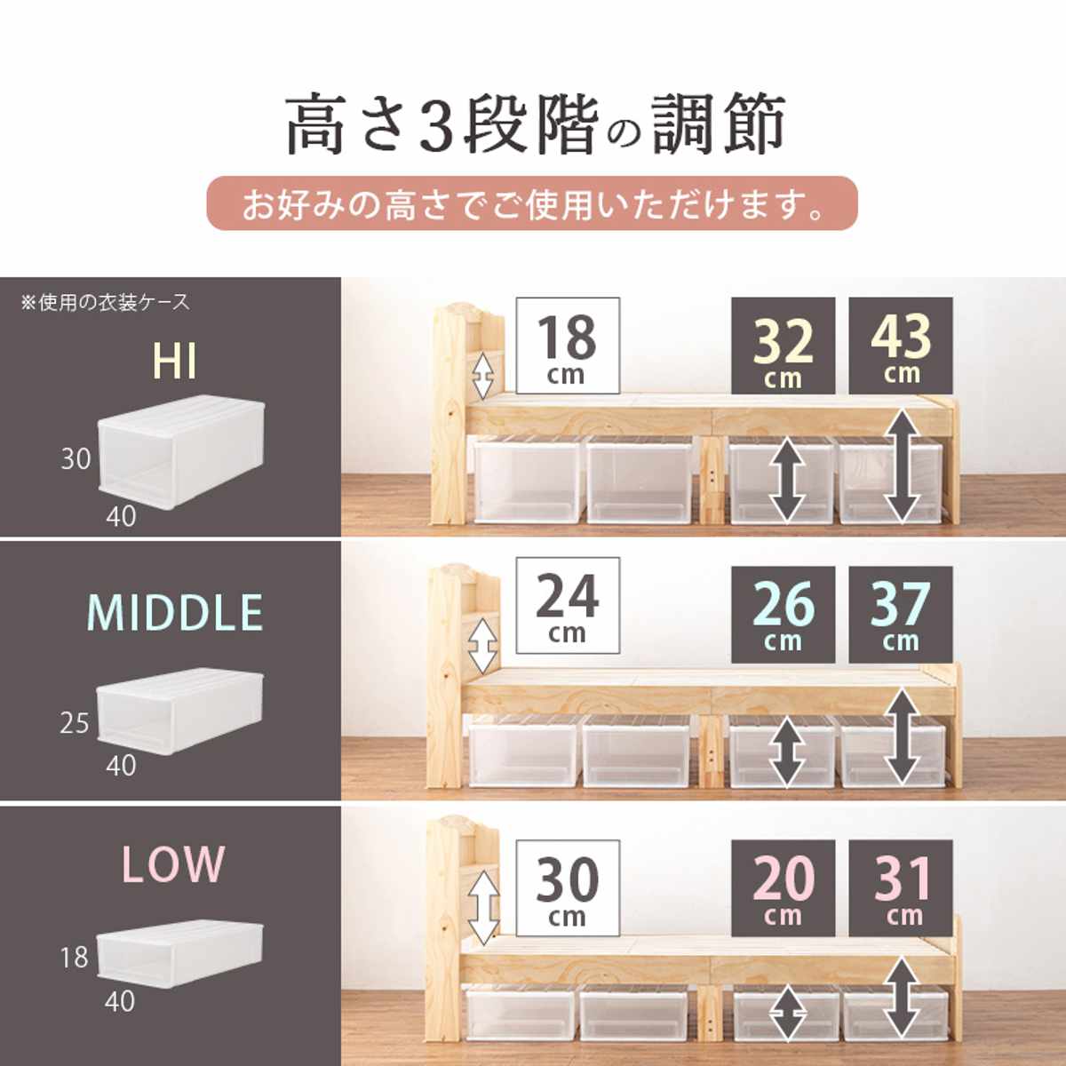 すのこベッド セミダブル ボンネルマットレス付 宮棚 2口コンセント付 ( ベッド マットレス付 セミシングル ショート ボンネルコイル 天然木 ベッドフレーム 厚さ14.5cm ライトブラウン ナチュラル ホワイトウォッシュ ) 【ホワイトウォッシュ】 ホワイトウォッシュ