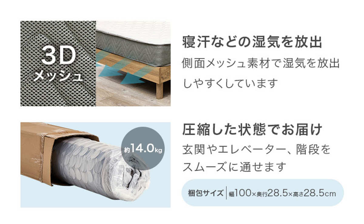 すのこベッド シングル ボンネルマットレス付 宮棚 2口コンセント付 床下収納 天然木 ( ベッド マットレス付 耐荷重200kg 圧縮梱包 ボンネルコイル 厚さ14.5cm マットレスセット ライトブラウン ナチュラル ホワイトウォッシュ ) 【ホワイトウォッシュ】 ホワイトウォッシュ