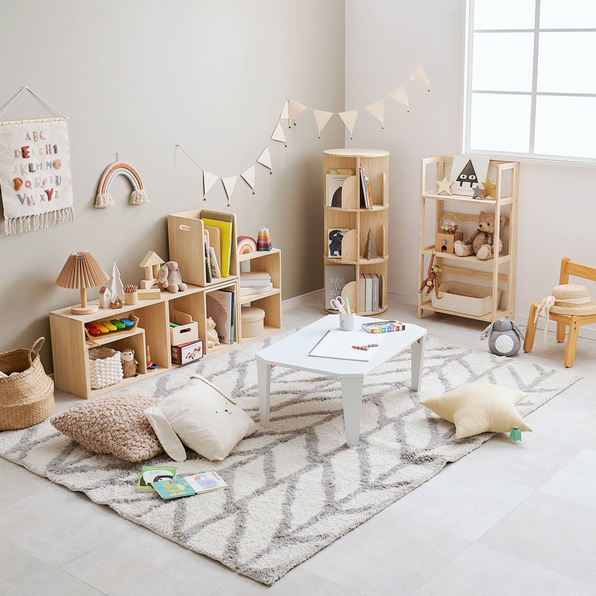 本棚 ブックラック 2個組み 積み重ね ブックスタンド 木製 幅24.5×奥行25.5×高さ35cm ( 本立て 本 収納 ブックエンド スタンド 卓上 デスク 卓上収納 ファイルスタンド デスク収納 ファイル収納 ファイル 雑誌 絵本 教科書 )