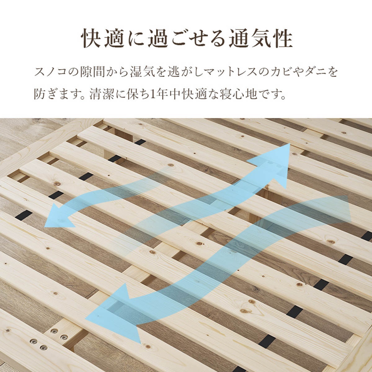 すのこベッド シングル 天然木 マットレス付き お掃除ロボット対応 ( ベッド 木製 通気性 すのこ マットレスセット 圧縮梱包 ボンネルコイル 耐荷重200kg 厚さ14.5cm ノンホルマリン パイン材 無塗装 高耐荷重 )