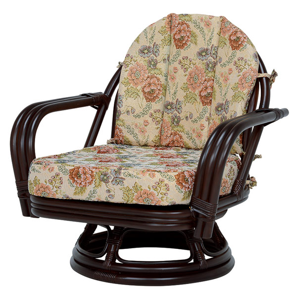 籐 ラタン 座面高26cm 回転座椅子 （ 座椅子 チェア 腰掛 籐家具 籐製