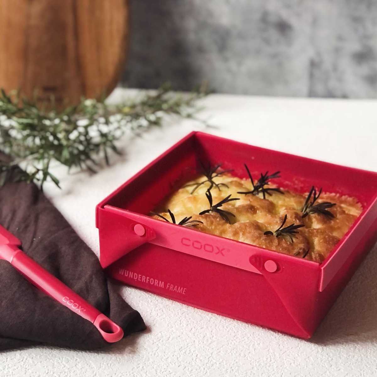 ケーキ型 coox 洗いやすい たためる焼き型 SQ ( シリコーン オーブン対応 食洗機対応 焼き型 シリコンケーキ型 四角 スクエア おしゃれ かわいい コンパクト たためる お菓子づくり 料理 手作り 型 ケーキ ゼリー テリーヌ ) 【ブルー】 ブルー