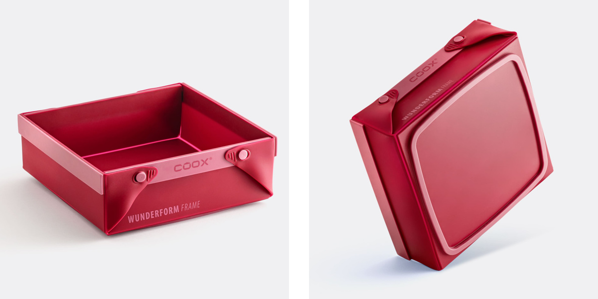 ケーキ型 coox 洗いやすい たためる焼き型 SQ ( シリコーン オーブン対応 食洗機対応 焼き型 シリコンケーキ型 四角 スクエア おしゃれ かわいい コンパクト たためる お菓子づくり 料理 手作り 型 ケーキ ゼリー テリーヌ ) 【ブルー】 ブルー