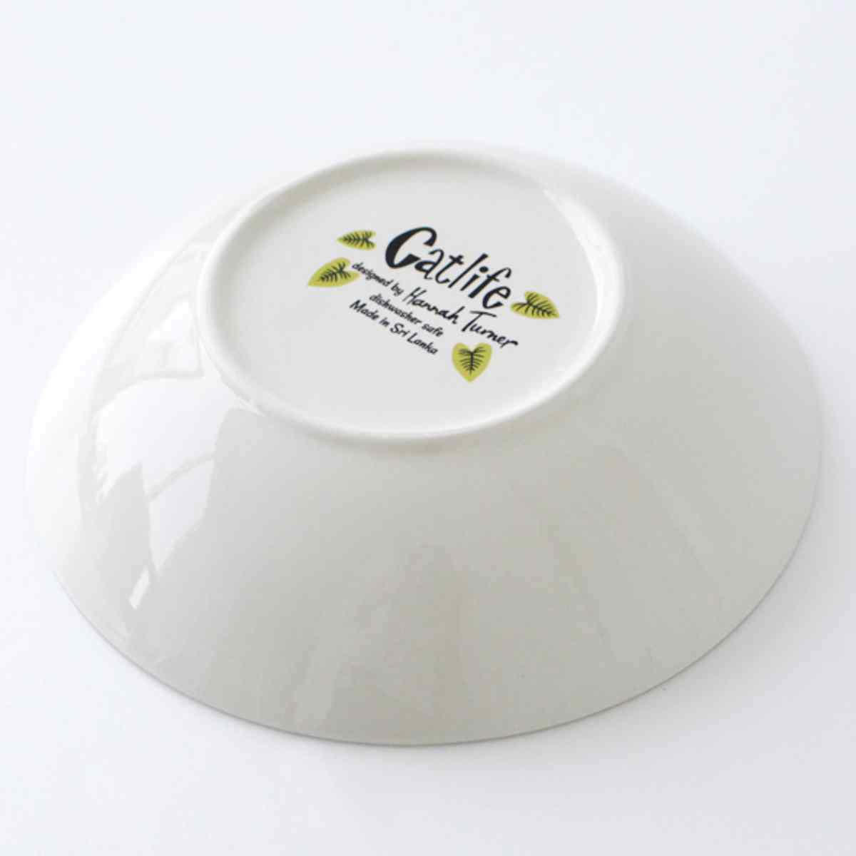 お皿 Hannah Turner ネコ Cat Pasta Bowl ( ハンナターナー 21.5cm 皿 パスタボウル ボウル 陶器 食器 カレー皿 食洗機対応 電子レンジ対応 ねこ 中皿 おしゃれ 深皿 カレー パスタ サラダ 動物 グッズ キャット 猫 )