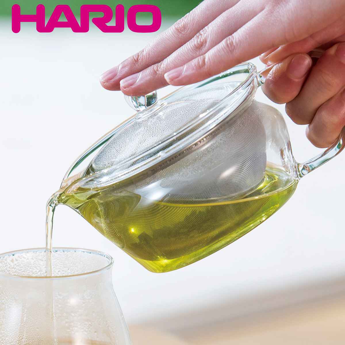 ハリオ 茶茶急須 禅 450ml 耐熱ガラス CHZ-45T （ HARIO 電子レンジ対応 きゅうす ティーポット 茶器 ポット ガラス 茶こし付き 茶漉し