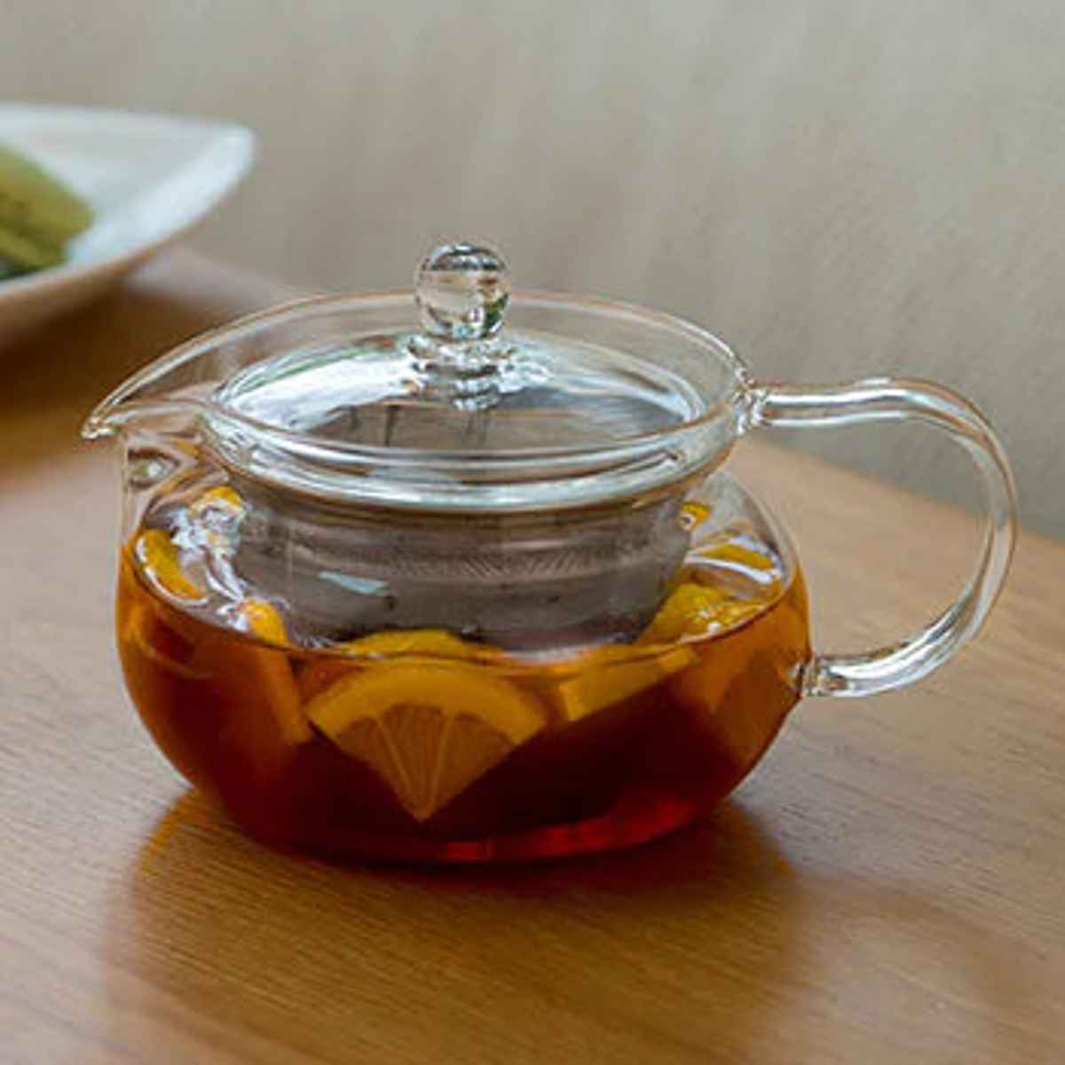 ハリオ 茶茶急須 丸 450ml 耐熱ガラス CHJMN-45T （ HARIO 電子レンジ対応 きゅうす ティーポット 茶器 ポット ガラス 茶こし付き 茶漉し