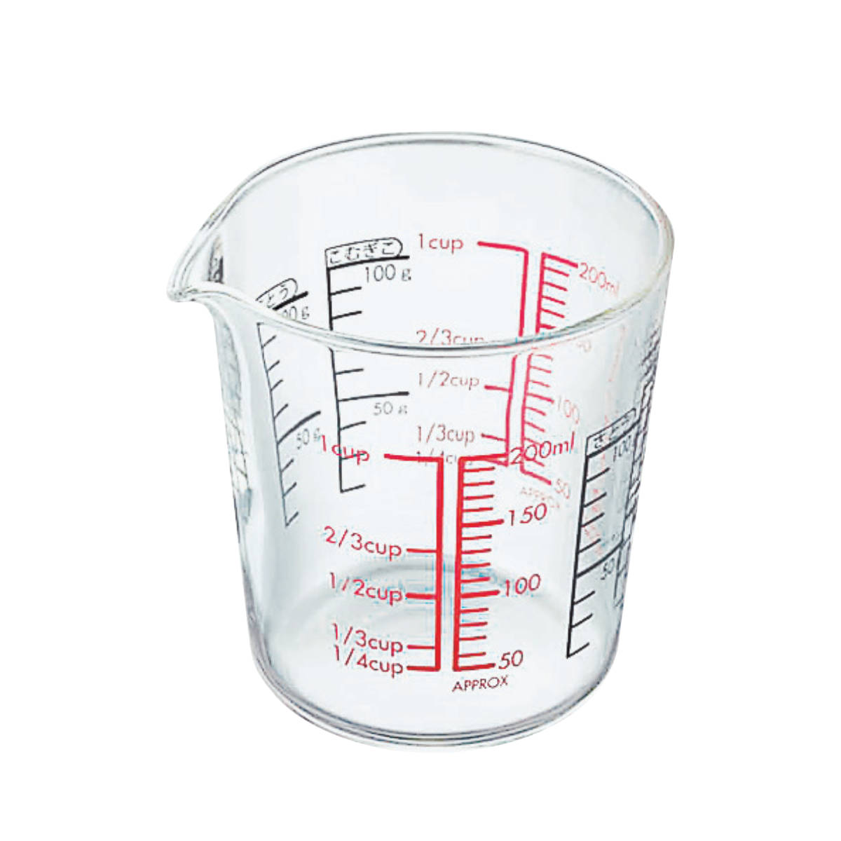 ハリオ メジャーカップ 200ml 耐熱ガラス （ HARIO 計量コップ メジャーコップ 熱湯OK 200cc ガラス製 電子レンジ対応 食洗機対応 レンジ