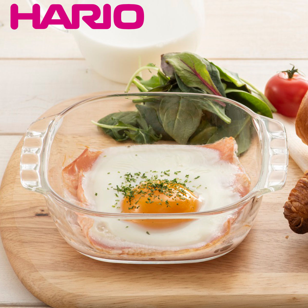 ハリオ トースター皿 15cm 耐熱ガラス （ HARIO 食洗機対応 電子レンジ対応 オーブン対応 ガラス食器 耐熱食器 オーブンウェア グラタン