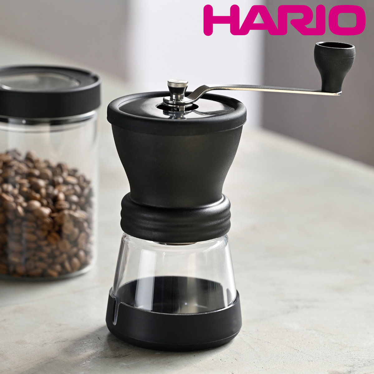 HARIO ハリオ コーヒーミル セラミックコーヒーミル・スケルトンN （ セラミック 手挽き 手動 ミル 粗さ調整 丸洗いOK おしゃれ 小型 コンパクト コンパクト収納 コーヒー 珈琲 ドリップ ）