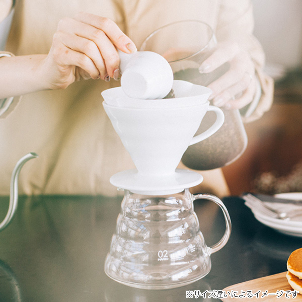 HARIO ハリオ コーヒーサーバー V60 グラスサーバー 360 クリア ( ガラス 耐熱ガラス 日本製 電子レンジ対応 食洗機対応 1〜3杯用 470ml コーヒー サーバー おしゃれ シンプル )