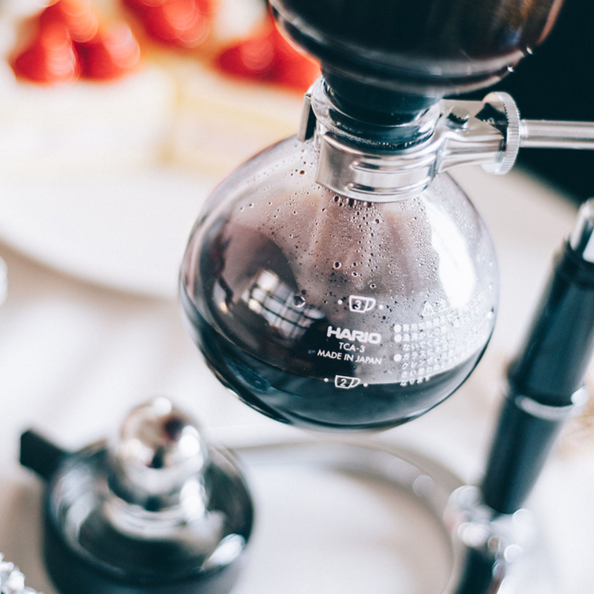 HARIO テクニカ ( ハリオ コーヒーサイフォン 3杯用 コーヒーメーカー サイフォン コーヒー 耐熱ガラス ガスバーナー アルコールランプ 計量スプーン付き レトロ おしゃれ )