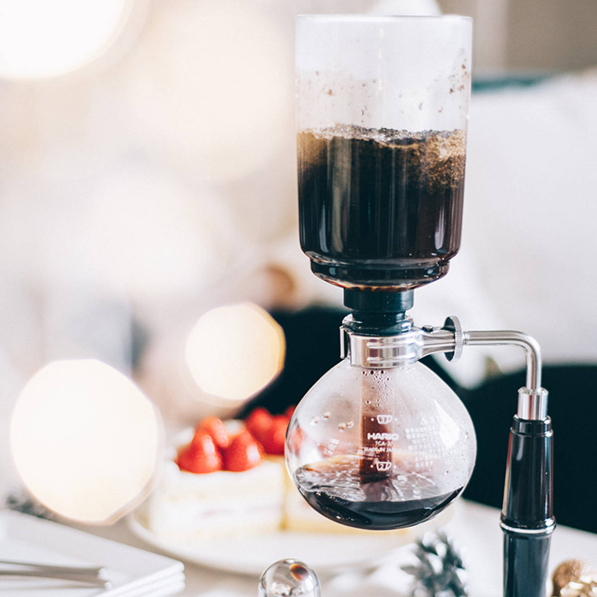 HARIO テクニカ ( ハリオ コーヒーサイフォン 3杯用 コーヒーメーカー サイフォン コーヒー 耐熱ガラス ガスバーナー アルコールランプ 計量スプーン付き レトロ おしゃれ )