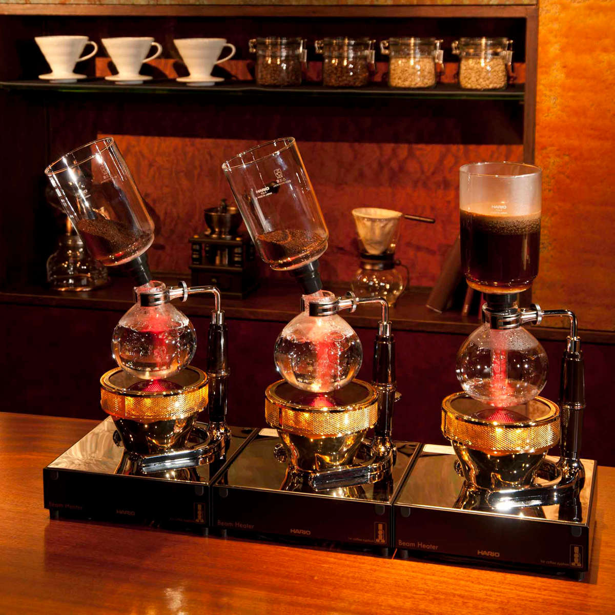 HARIO テクニカ ( ハリオ コーヒーサイフォン 3杯用 コーヒーメーカー サイフォン コーヒー 耐熱ガラス ガスバーナー アルコールランプ 計量スプーン付き レトロ おしゃれ )