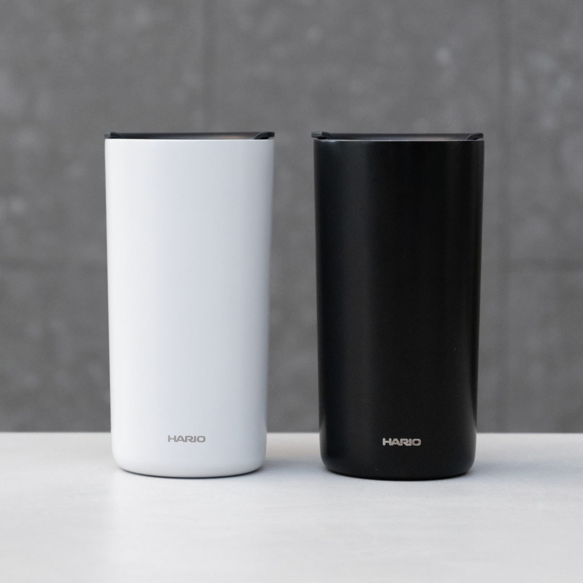 HARIO ハリオ タンブラー セラミックコーティング 真空二重保温タンブラー ( 350ml 保冷 保温 セラミック メモリ付き ふた 蓋付き コップ 食器 シンプル おしゃれ モダン 無地 ) 【ブラック】 ブラック