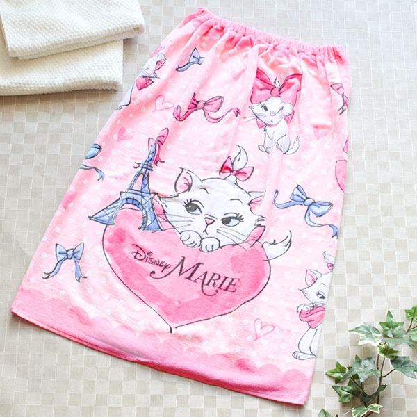 Dショッピング 巻きタオル 着丈80cm マイルドマリー バスタオル プールタオル プール タオル おしゃれキャット ラップタオル 着替えタオル 着替え マリー Disney キャラクター スイミング 海水浴 レジャー 子供 キッズ ゴム 小学生 園児 L カテゴリ タオルの