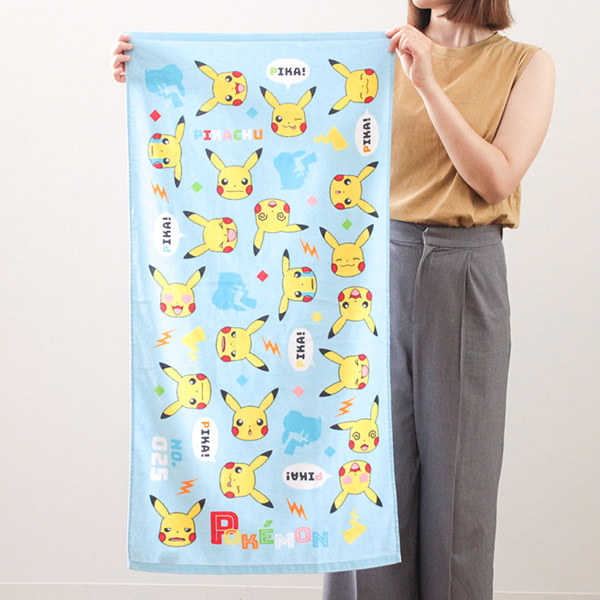 Dショッピング コンパクトバスタオル 50 100cm ポケモン イングリッシュ ポケットモンスター バスタオル プール タオル キャラクター タオル コンパクト ピカチュウ スポーツタオル キャラクター プールタオル 風呂上り 湯上り 子供 キッズ カテゴリ タオルの