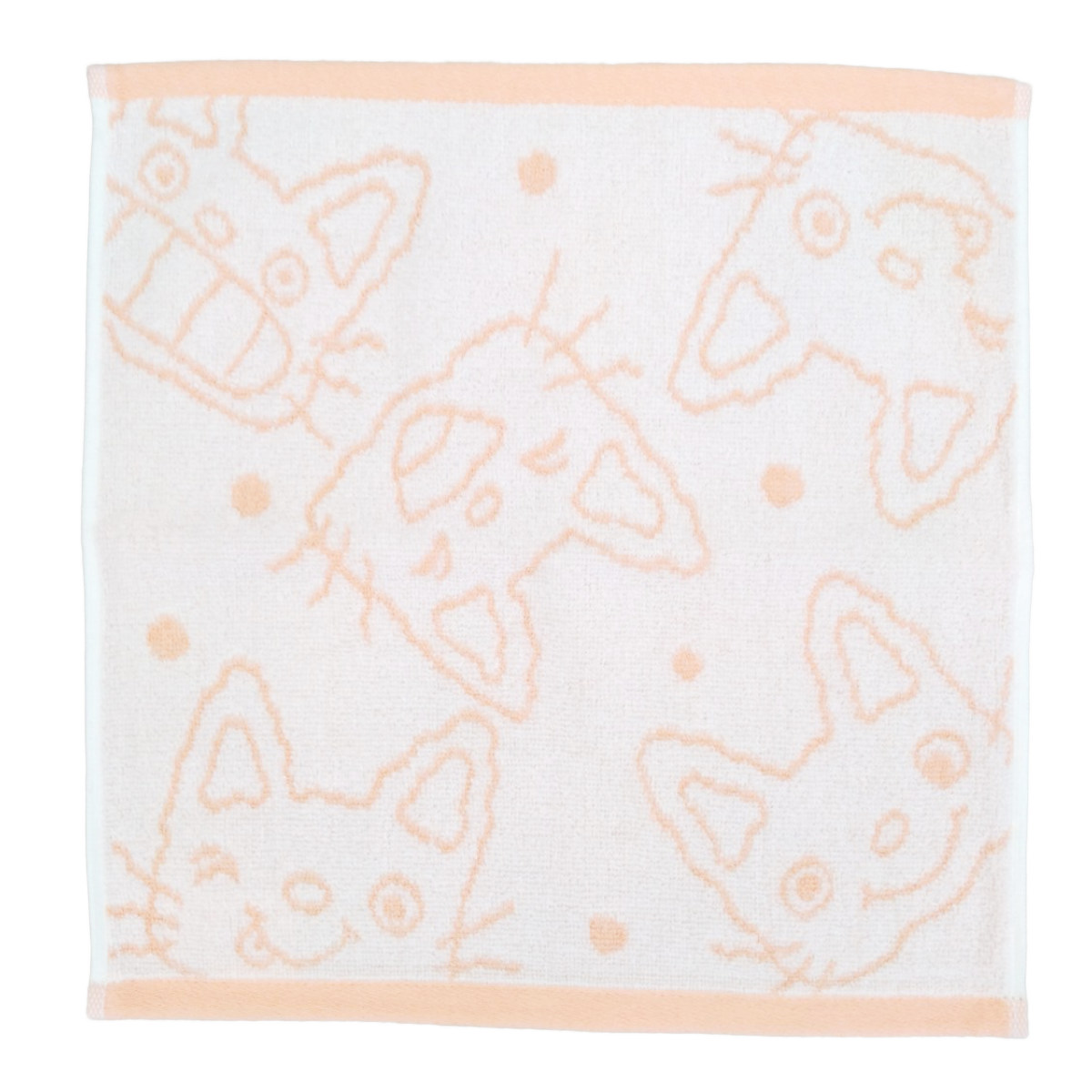 ハンドタオル 絵本 キャラクター 無撚糸 34×35cm ( タオル 手拭きタオル 汗拭きタオル たおる 綿100 吸水 ふわふわ タオルハンカチ ノンタン ねずみくんのチョッキ ラスカル コジコジ キャラクタータオル やわらかい かわいい ) 【ノンタン】 ノンタン