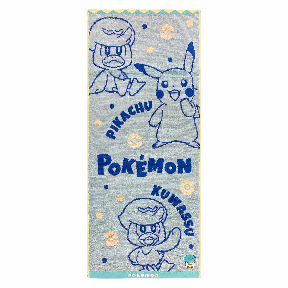 タオル ポケモン フェイスタオル 34×80cm ( ポケットモンスター 顔拭きタオル 綿100 ホゲータ ニャオハ クワッス ソウブレイズ×グレンアルマ リザードン POKEMON キャラクター 手拭きタオル 34×80 アップリケ 刺繍 たおる ) 【ニャオハ】 ニャオハ