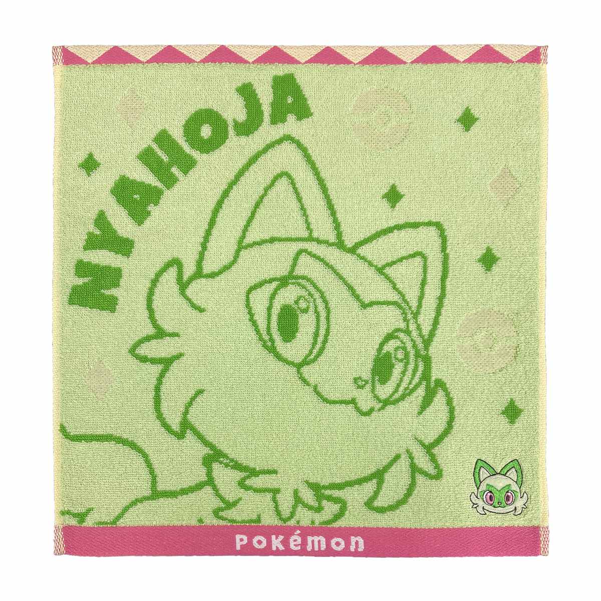 タオル ポケモン ハンドタオル 34×35cm ( ポケットミンスター 手拭きタオル 綿100 ホゲータ ニャオハ クワッス ソウブレイズ×グレンアルマ リザードン POKEMON キャラクター タオルハンカチ 34×35 アップリケ 刺繍 たおる ) 【クワッス】 クワッス