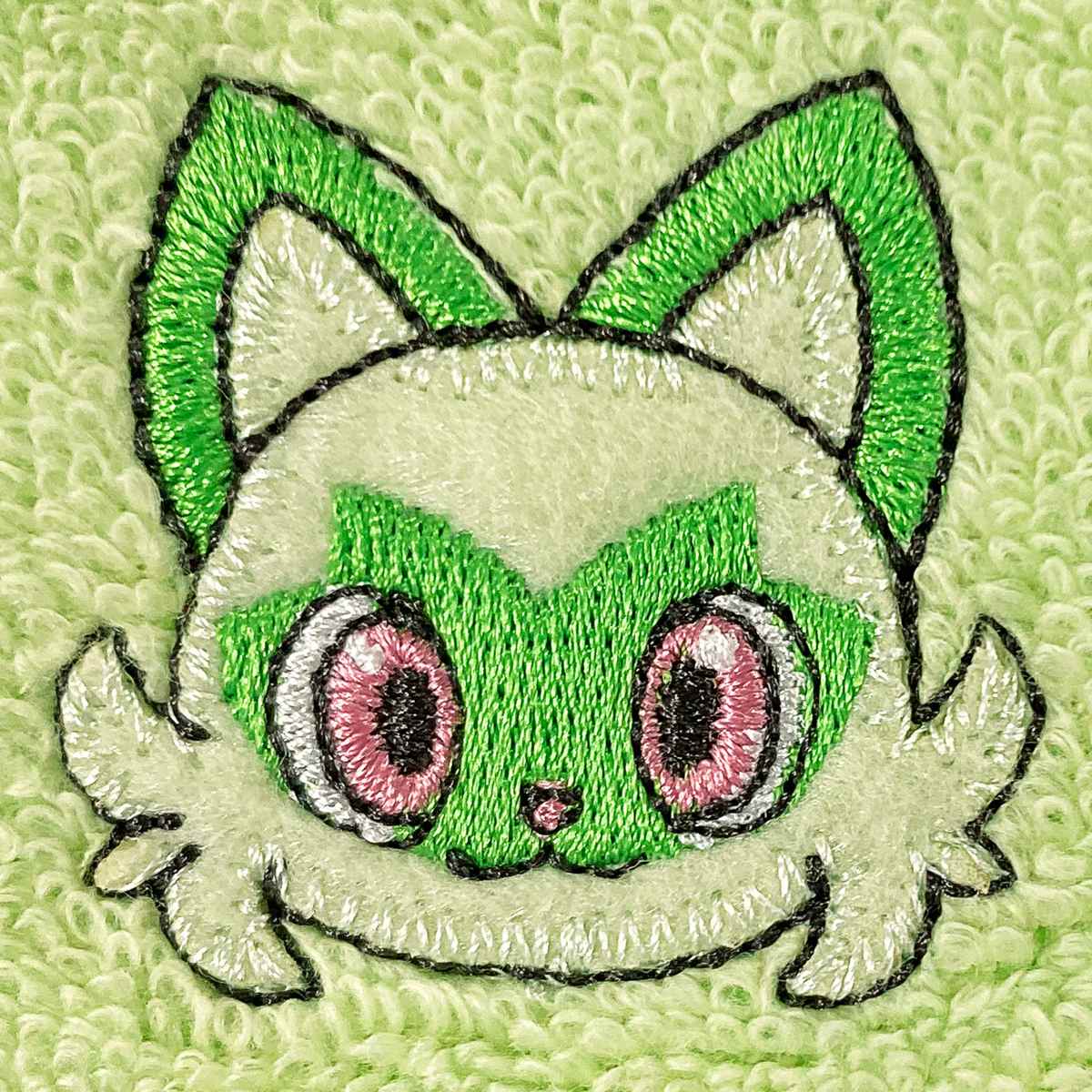 タオル ポケモン ハンドタオル 34×35cm ( ポケットミンスター 手拭きタオル 綿100 ホゲータ ニャオハ クワッス ソウブレイズ×グレンアルマ リザードン POKEMON キャラクター タオルハンカチ 34×35 アップリケ 刺繍 たおる ) 【クワッス】 クワッス