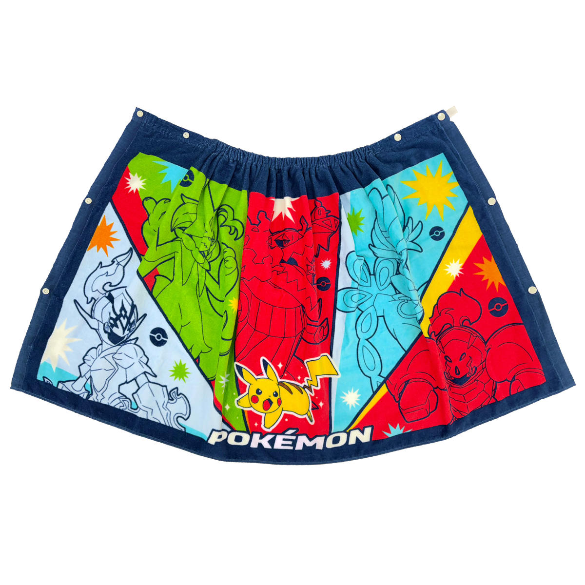 巻きタオル マキタオル キャラクター 60×115cm ( タオル プール ラップタオル キッズ 綿100 M 60cm プリンセス ミニーマウス トーマス パウパトロール ポケモン パーモット ピカチュウ 海水浴 ビーチ プール用タオル ) 【トーマス】 トーマス