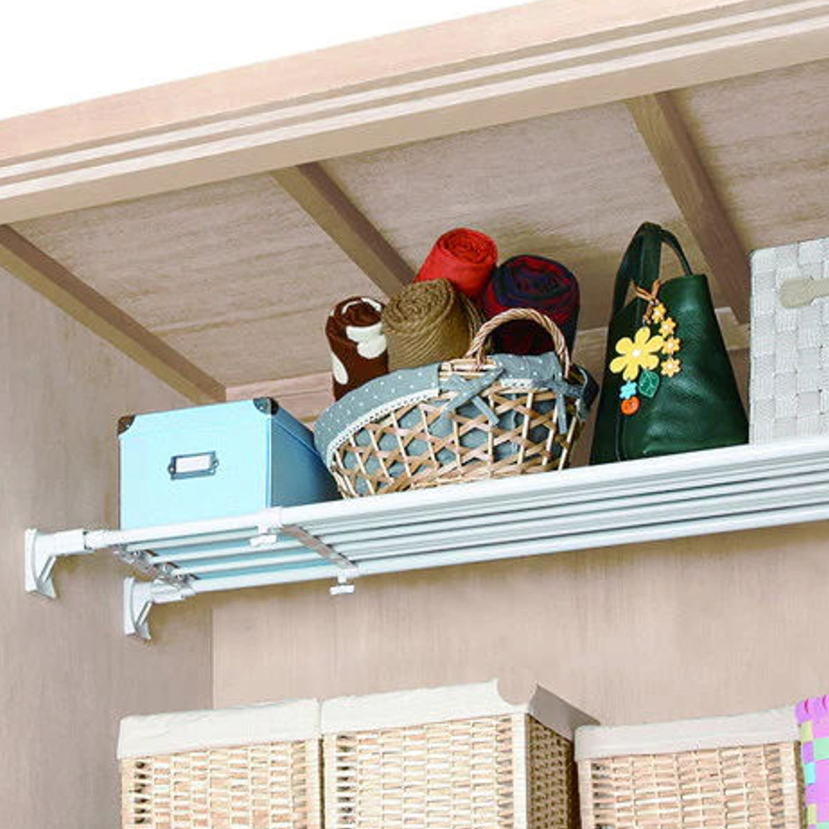 つっぱり棚 スーパーワイド棚 大 取付幅118~190cm 2個セット ( 突っ張り棚 強力 つっぱり 幅広 ワイド 突ぱり 突っ張り式収納 伸縮棚 ラック 棚 収納 特大 )