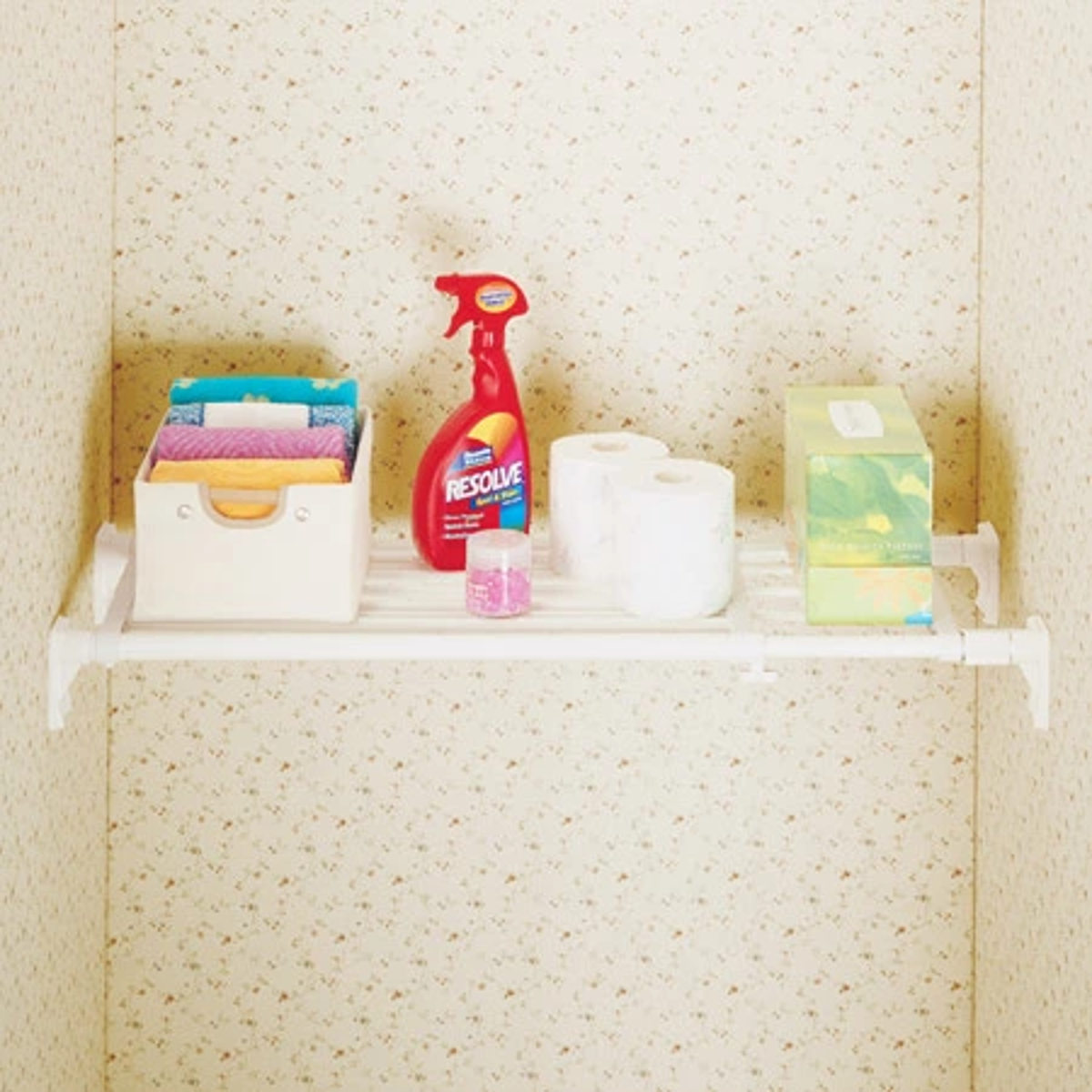 つっぱり棚 スーパーワイド棚 小 取付幅75~120cm ( 突っ張り棚 強力 つっぱり 幅広 ワイド 突ぱり 突っ張り式収納 伸縮棚 ラック 棚 収納 )