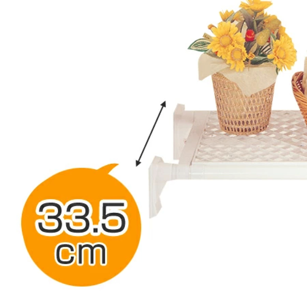 つっぱり棚 スーパーワイドメッシュ棚 小 取付幅75~120cm ( 突っ張り棚 強力 つっぱり 幅広 ワイド メッシュ 突ぱり 突っ張り式収納 伸縮棚 ウォールシェルフ ラック 棚 収納 )