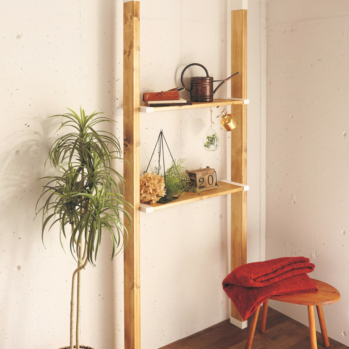 棚受 突っ張り 5セット LABRICO ラブリコ DIY パーツ 1×8材 棚 ラック ( セット 部品 突っ張り つっぱり 壁 収納 壁面収納 賃貸 簡単取付 シェルフ 壁面 パーテーション ウォールシェルフ ウォールラック 見せる収納 おしゃれ ) 【ブロンズ】 ブロンズ