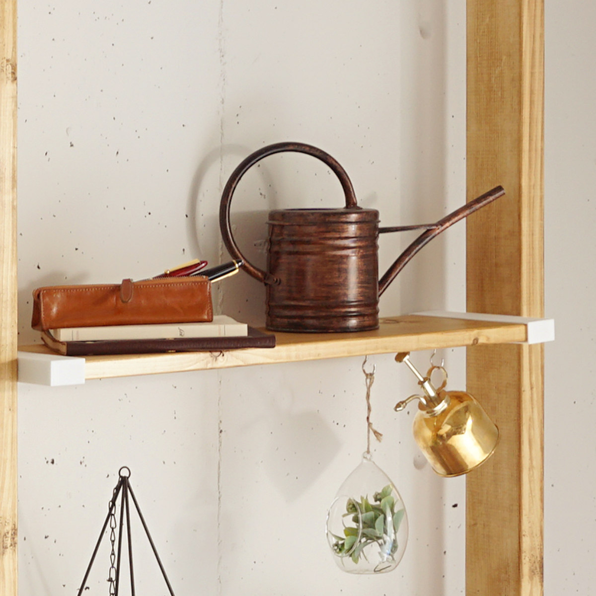 棚受 突っ張り 5セット LABRICO ラブリコ DIY パーツ 1×8材 棚 ラック ( セット 部品 突っ張り つっぱり 壁 収納 壁面収納 賃貸 簡単取付 シェルフ 壁面 パーテーション ウォールシェルフ ウォールラック 見せる収納 おしゃれ ) 【ブロンズ】 ブロンズ