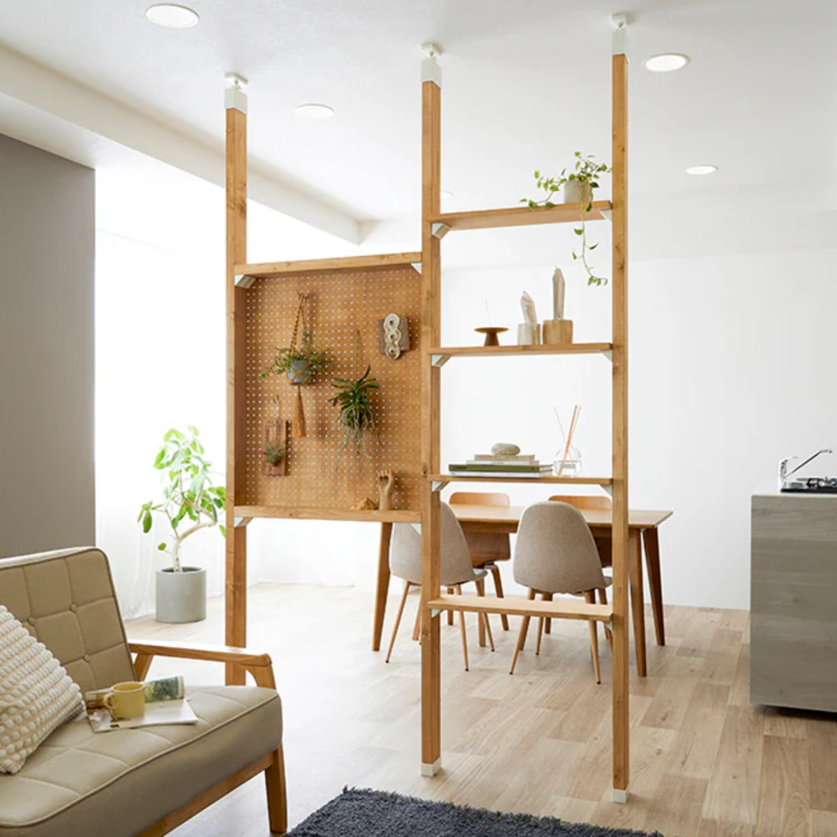 棚受 後付け シェルフサポート 5セット LABRICO ラブリコ DIY パーツ 棚 ラック ( セット 部品 突っ張り つっぱり 壁 収納 壁面収納 賃貸 簡単取付 シェルフ 壁面 パーテーション ウォールシェルフ ウォールラック 見せる収納 ) 【ブロンズ】 ブロンズ