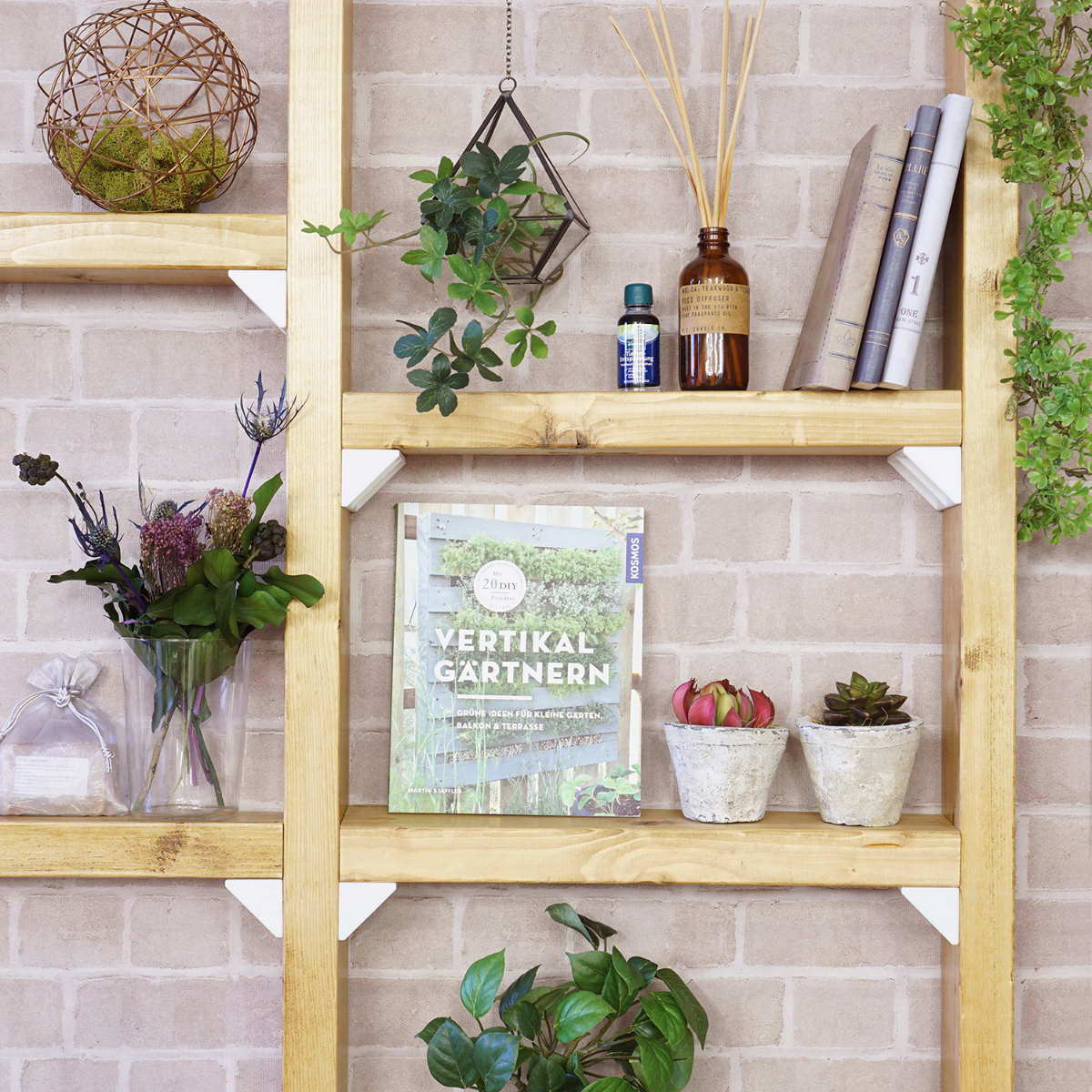 棚受 後付け シェルフサポート 5セット LABRICO ラブリコ DIY パーツ 棚 ラック ( セット 部品 突っ張り つっぱり 壁 収納 壁面収納 賃貸 簡単取付 シェルフ 壁面 パーテーション ウォールシェルフ ウォールラック 見せる収納 ) 【ブロンズ】 ブロンズ