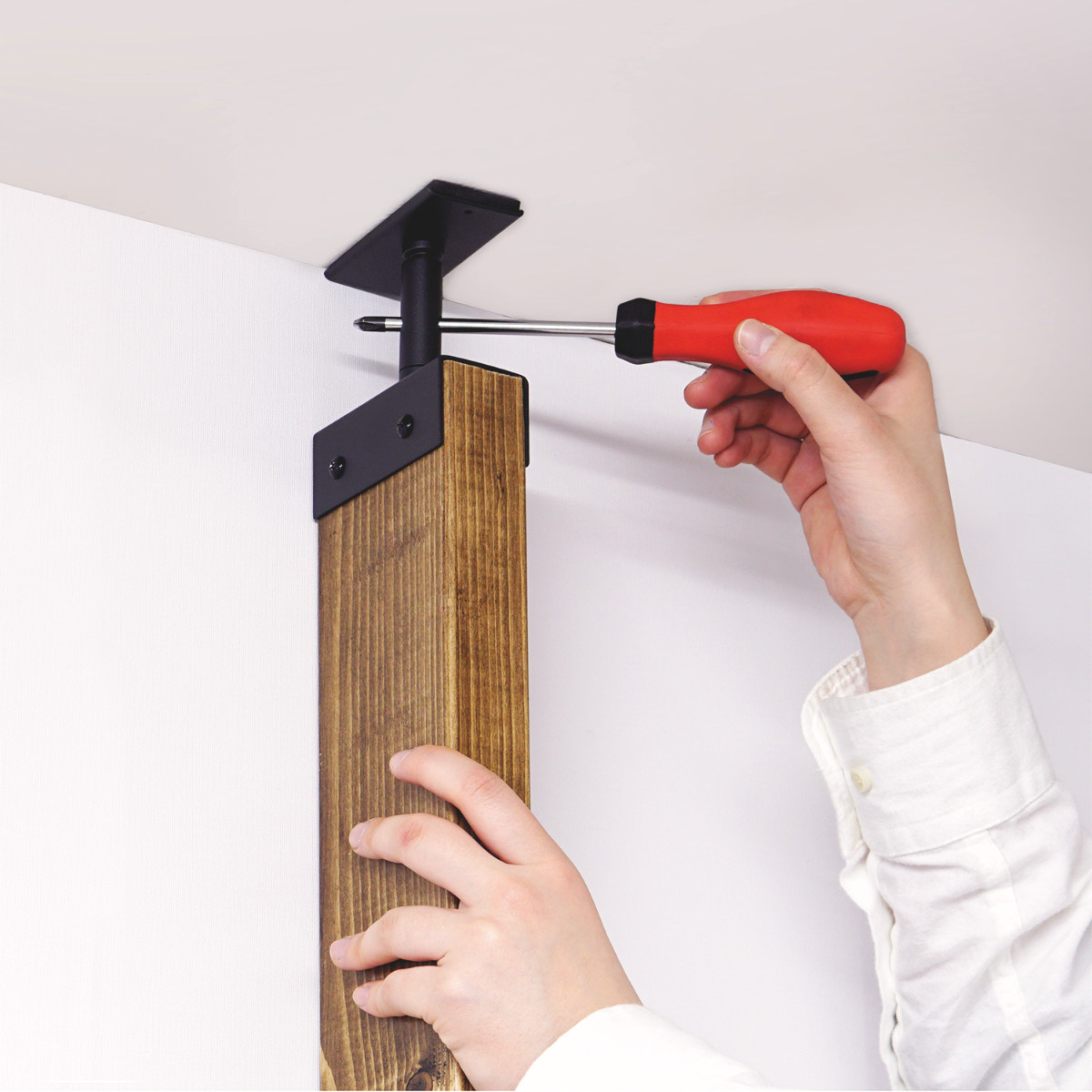 アジャスター 5セット LABRICO ラブリコ アイアン DIY パーツ 2×4材用 棚 ラック ( 突っ張り 収納 つっぱり 壁面収納 壁 間仕切り 賃貸 簡単取付 ウォールシェルフ ウォールラック 突っ張り収納 見せる収納 おしゃれ ) 【ブラック】 ブラック