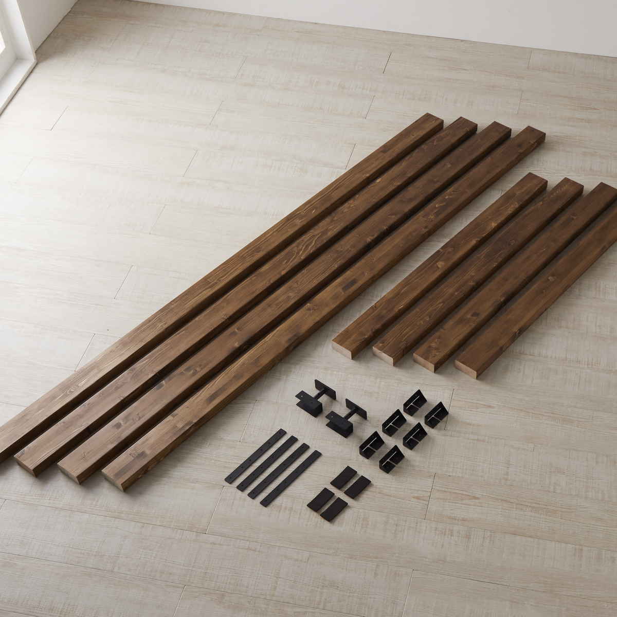 連結パーツ 同色5枚入り 横2本用 LABRICO ラブリコ アイアン ( セット パーツ 部品 連結 DIY 1×4 2×4 突っ張り 収納 つっぱり 壁面収納 壁 間仕切り 賃貸 パーテーション ウォールシェルフ ウォールラック 見せる収納 おしゃれ ) 【ホワイト】 ホワイト