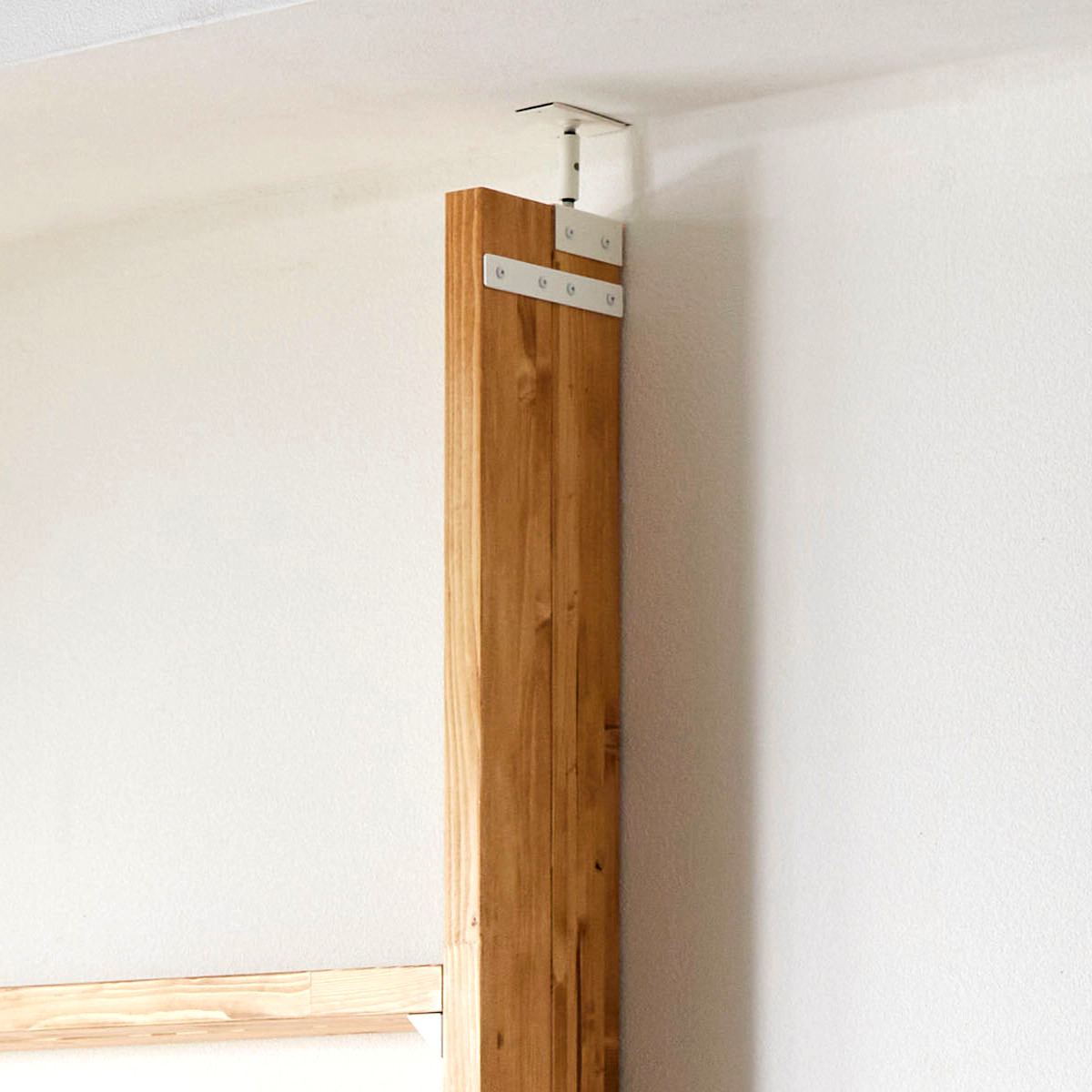 連結パーツ 同色5枚入り 横2本用 LABRICO ラブリコ アイアン ( セット パーツ 部品 連結 DIY 1×4 2×4 突っ張り 収納 つっぱり 壁面収納 壁 間仕切り 賃貸 パーテーション ウォールシェルフ ウォールラック 見せる収納 おしゃれ ) 【ホワイト】 ホワイト