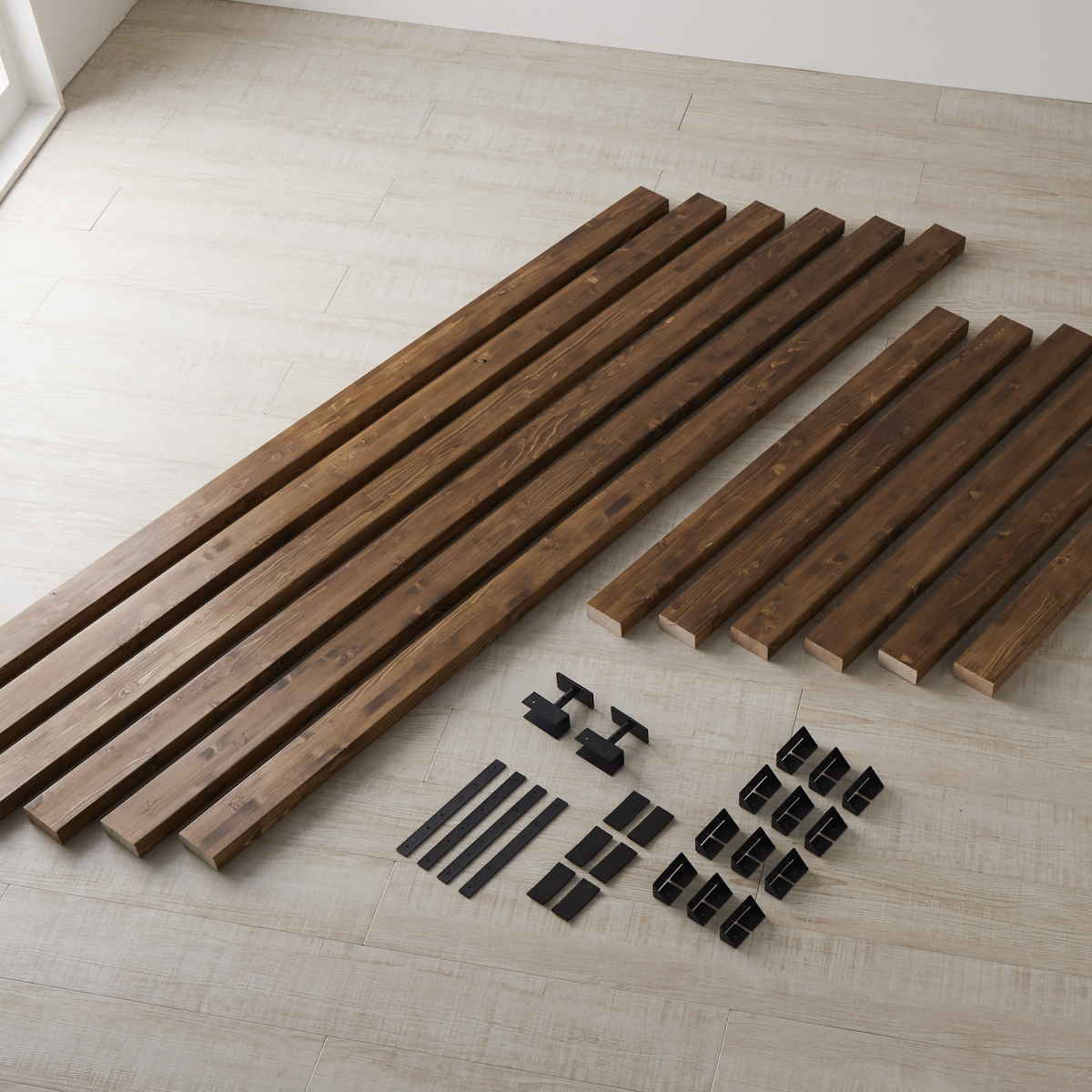 連結パーツ 横3本用 LABRICO ラブリコ アイアン ( パーツ 部品 連結 DIY 1×4 2×4 突っ張り 収納 つっぱり 壁面収納 壁 間仕切り 賃貸 簡単取付 奥行拡張 パーテーション ウォールシェルフ ウォールラック 見せる収納 おしゃれ ) 【ホワイト】 ホワイト