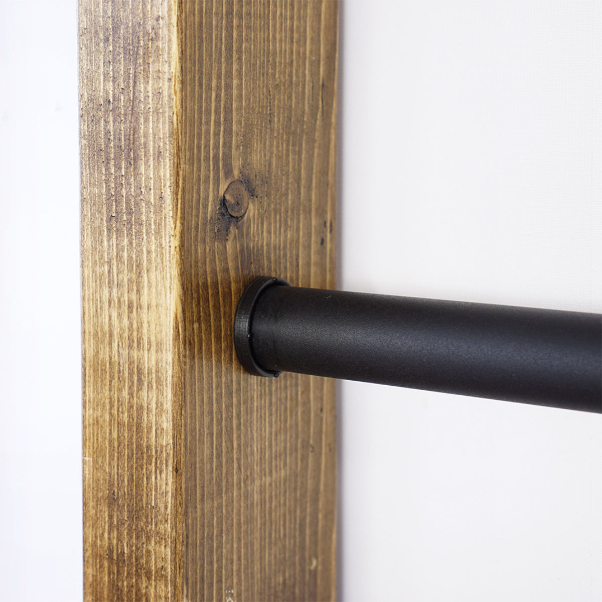 伸縮ロッド L LABRICO ラブリコ アイアン 幅110~190cm ( パーツ ポール 伸縮 直径3cm DIY ハンガーラック ポールハンガー 収納 衣類 壁面収納 ねじ固定式 壁 押し入れ 押入れ 見せる収納 玄関 おしゃれ 賃貸 簡単取り付け ) 【ホワイト】 ホワイト