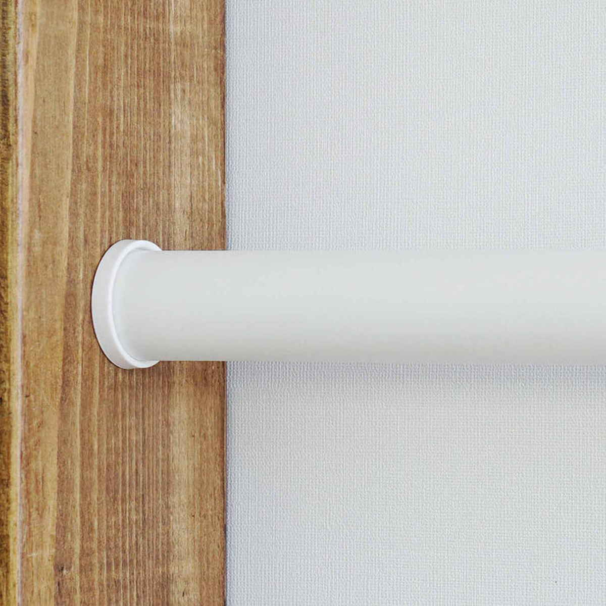 伸縮ロッド L LABRICO ラブリコ アイアン 幅110~190cm ( パーツ ポール 伸縮 直径3cm DIY ハンガーラック ポールハンガー 収納 衣類 壁面収納 ねじ固定式 壁 押し入れ 押入れ 見せる収納 玄関 おしゃれ 賃貸 簡単取り付け ) 【ホワイト】 ホワイト