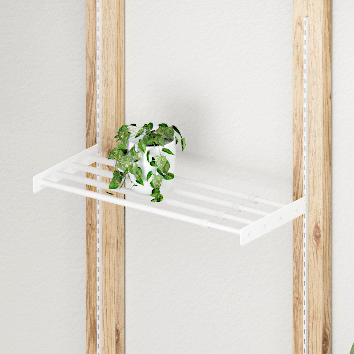 棚 伸縮ラック 50cm ラブリコ アイアン 壁面収納 ( LABRICO シェルフレール 収納 ラック 幅50~70cm 可動棚 収納棚 DIY パーツ シェルフ 賃貸 壁 簡単取付 ディスプレイ 見せる収納 飾り棚 インテリア おしゃれ ) 【ブラック】 ブラック