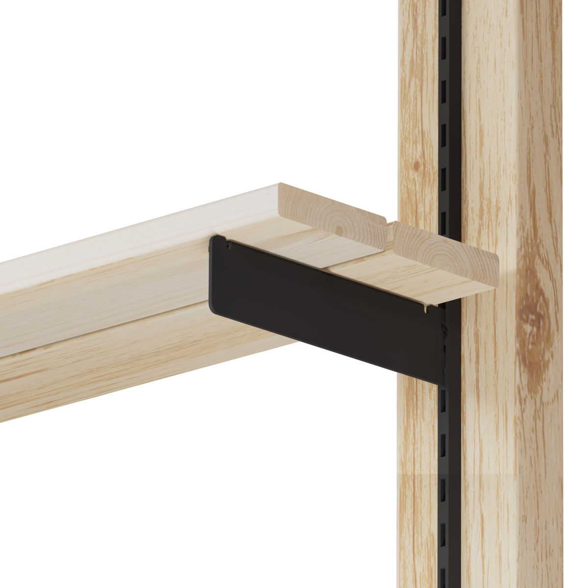 棚受 19cm ラブリコ アイアン 壁面収納 ( LABRICO シェルフレール 収納 棚 可動棚 収納棚 棚受け DIY パーツ シェルフ ラック 賃貸 壁 簡単取付 ディスプレイ 見せる収納 飾り棚 インテリア おしゃれ ) 【ブラック】 ブラック