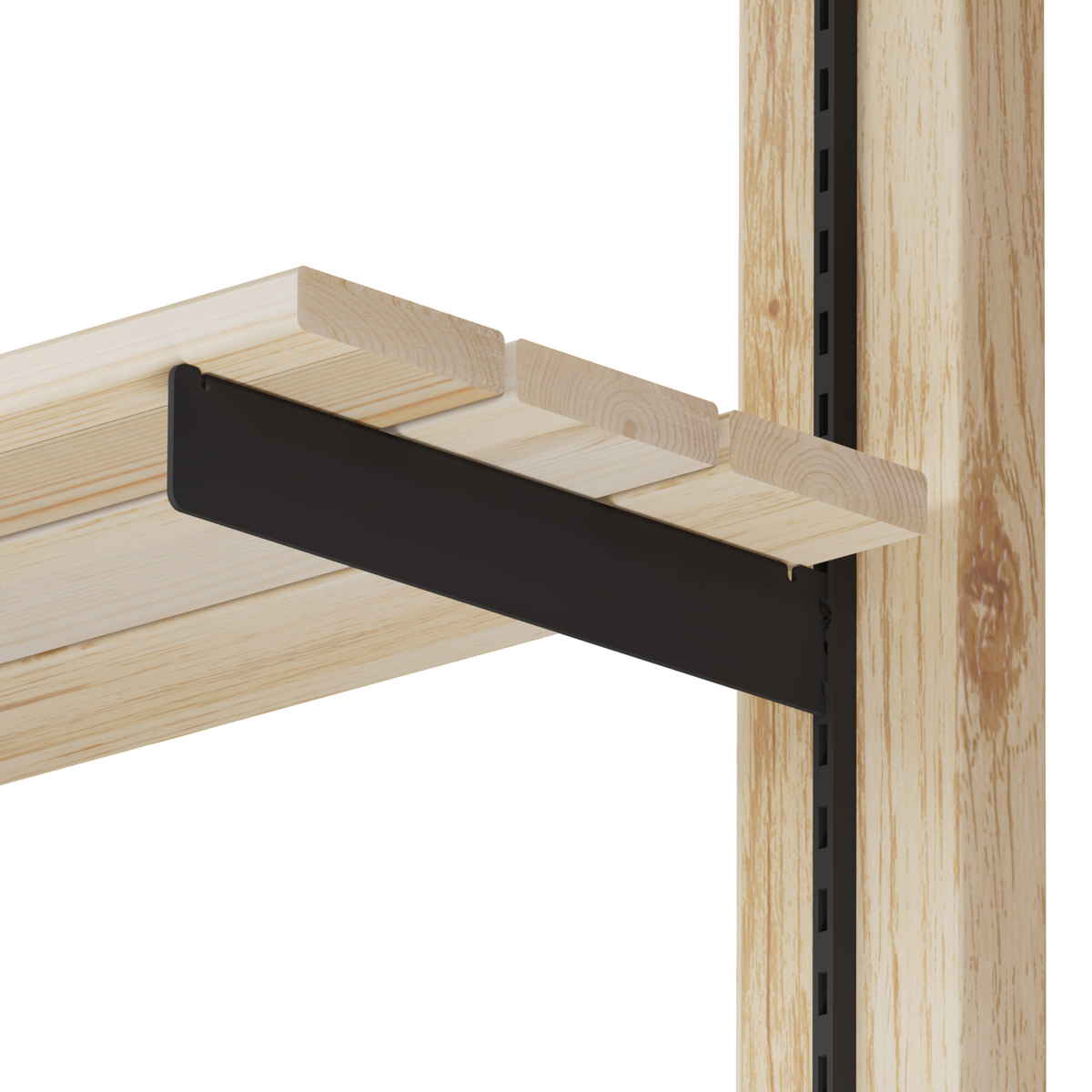 棚受 28cm ラブリコ アイアン 壁面収納 ( LABRICO シェルフレール 収納 棚 可動棚 収納棚 棚受け DIY パーツ シェルフ ラック 賃貸 壁 簡単取付 ディスプレイ 見せる収納 飾り棚 インテリア おしゃれ ) 【ブラック】 ブラック