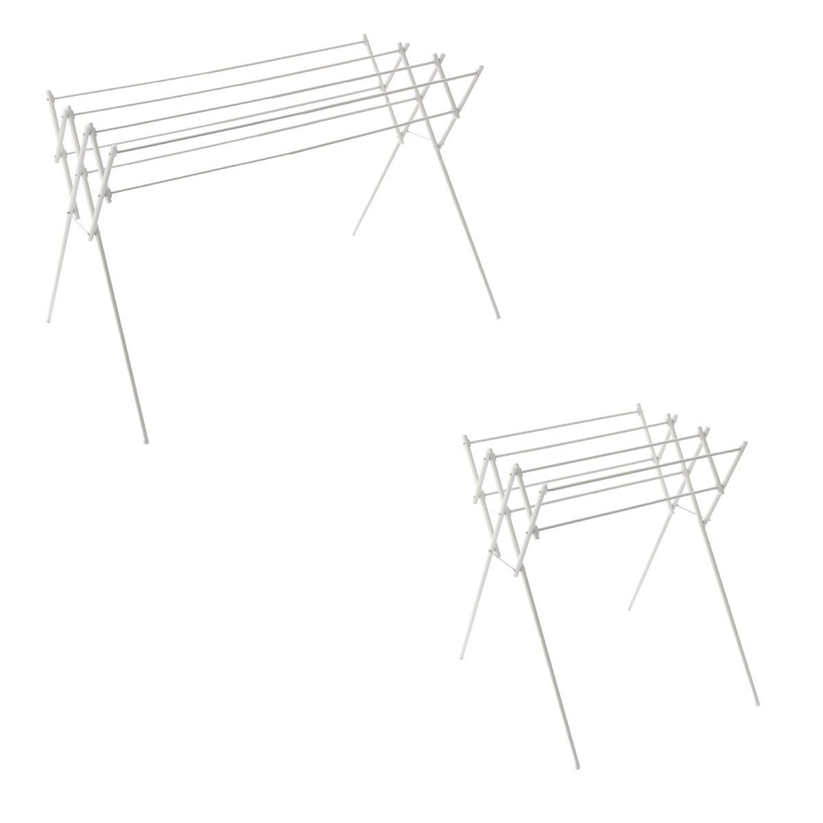 室内物干し 物干しスタンド 伸縮タイプ マットホワイト タオル干し 幅70~126cm ( 物干し スタンド 伸縮 室内 折りたたみ 軽量 布団 ハンガー シンプル 洗濯物干し 平干し ふとん コンパクト 折り畳み 組立簡単 洗濯 洗濯用品 )