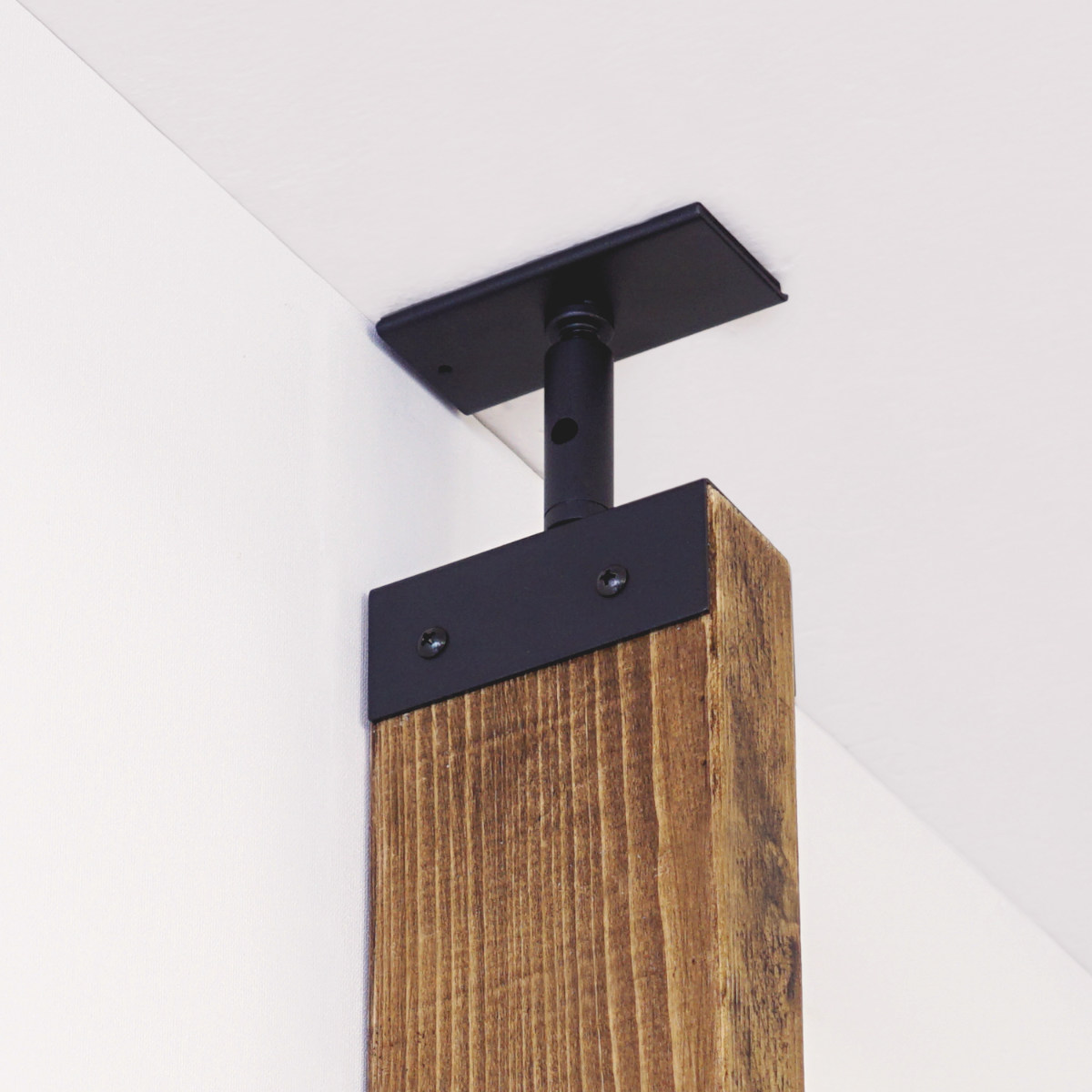 アジャスター LABRICO ラブリコ アイアン DIY パーツ 2×4材用 棚 ラック ( 突っ張り 収納 つっぱり 壁面収納 壁 間仕切り 賃貸 簡単取付 パーテーション ウォールシェルフ ウォールラック 突っ張り収納 見せる収納 おしゃれ ) 【ホワイト】 ホワイト