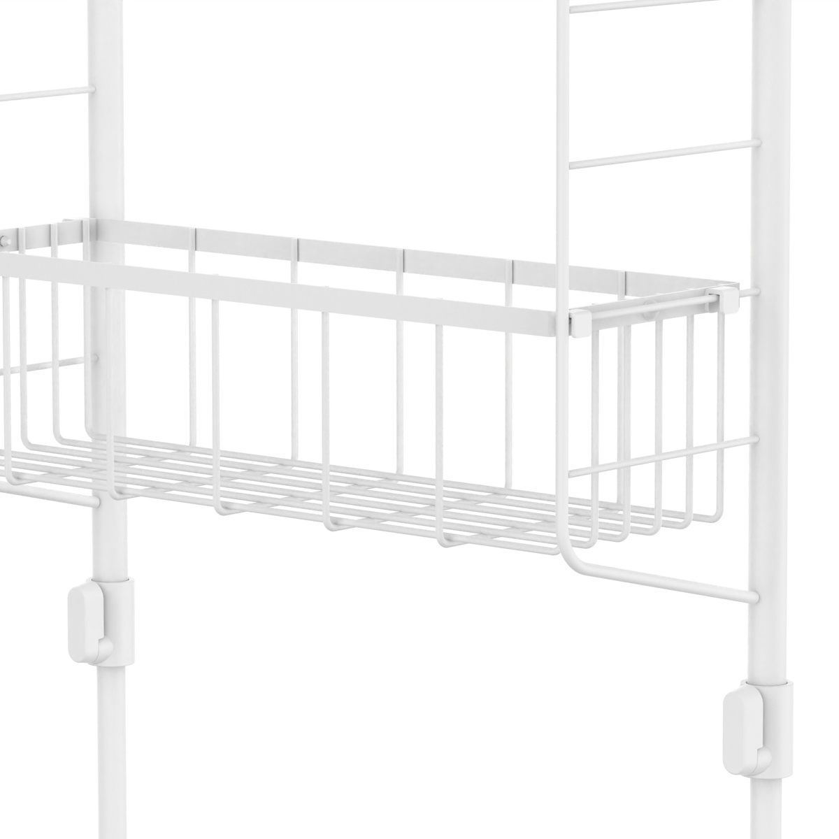 突っ張りラック SPLUCE キッチン つっぱりラック バスケットセット ( 突っ張り式収納 突っ張り棚 キッチンラック 水切り かご スリム 収納 ラック 収納棚 スパイスラック 調味料ラック 壁面収納 キッチン収納 おしゃれ )