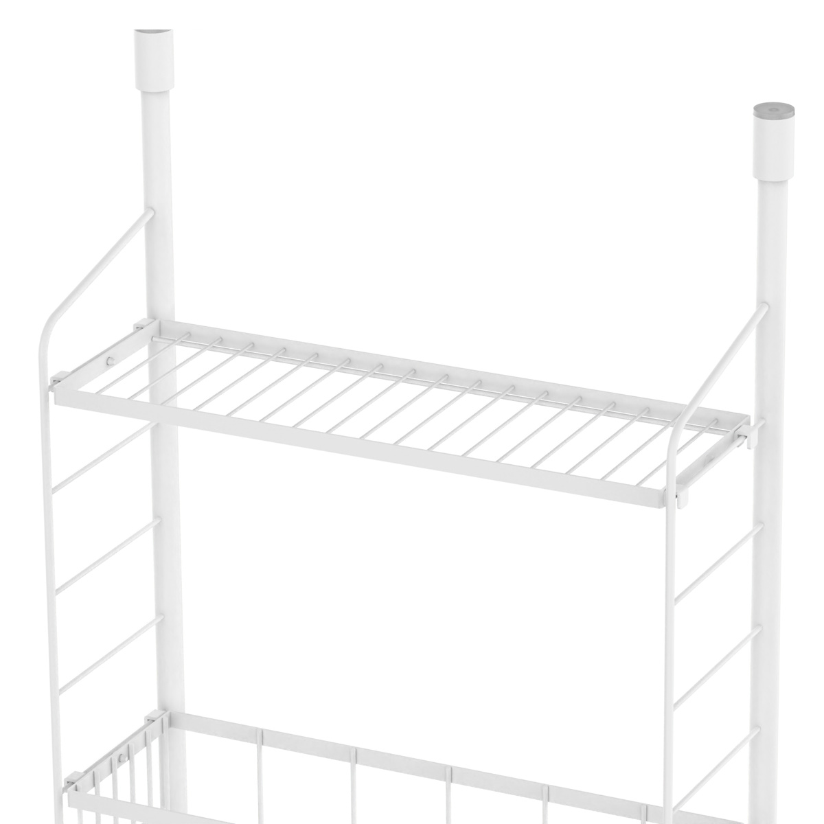 突っ張りラック SPLUCE キッチン つっぱりラック バスケットセット ( 突っ張り式収納 突っ張り棚 キッチンラック 水切り かご スリム 収納 ラック 収納棚 スパイスラック 調味料ラック 壁面収納 キッチン収納 おしゃれ )