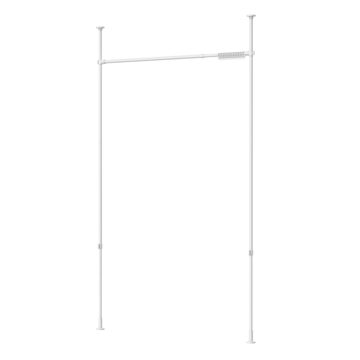 突っ張り カーテン間仕切り 幅120-180cm 工具不要 ( つっぱり カーテン カーテンポール 間仕切り 目隠し 伸縮 簡単設置 リング付き 突っ張り式 つっぱり式 パーテーション パーティション 簡単組立 カーテンリング )