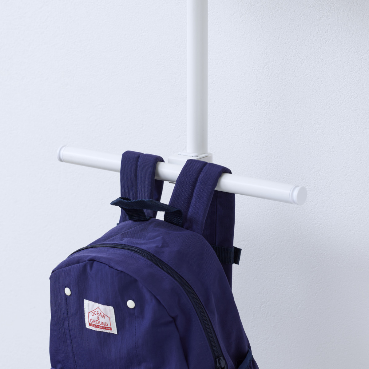 tatecco 突っ張り 定番3点セット 高さ190~300cm ポール まっすぐバー わっかのフック ( 突っ張りポール たてっこ ラック スリム 収納 隙間 ホワイト タテッコ アクセサリーセット パーツ付 カスタマイズ リビング )