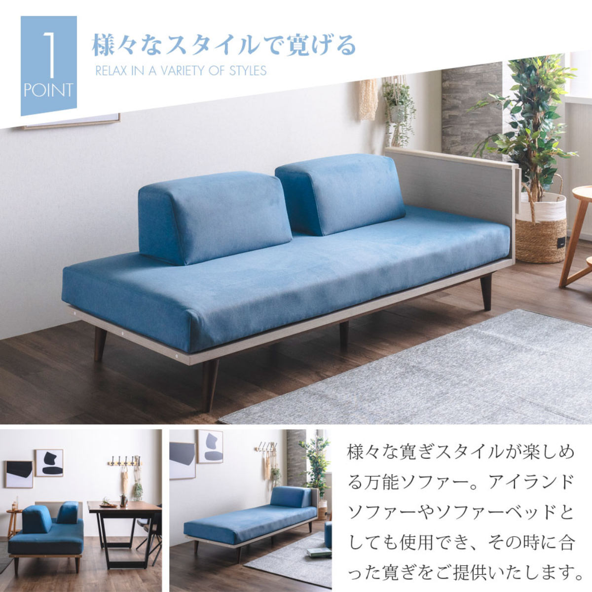 ソファ 2人掛け ポケットコイル サイドテーブル付 ( ソファー リビングソファ 背もたれ クッション 取り外し 折りたたみテーブル 座面 広い ソファベッド カバーリング 撥水 脚付き 木製 天然木 ファブリック 傷に強い ) 【ライトグレー】 ライトグレー